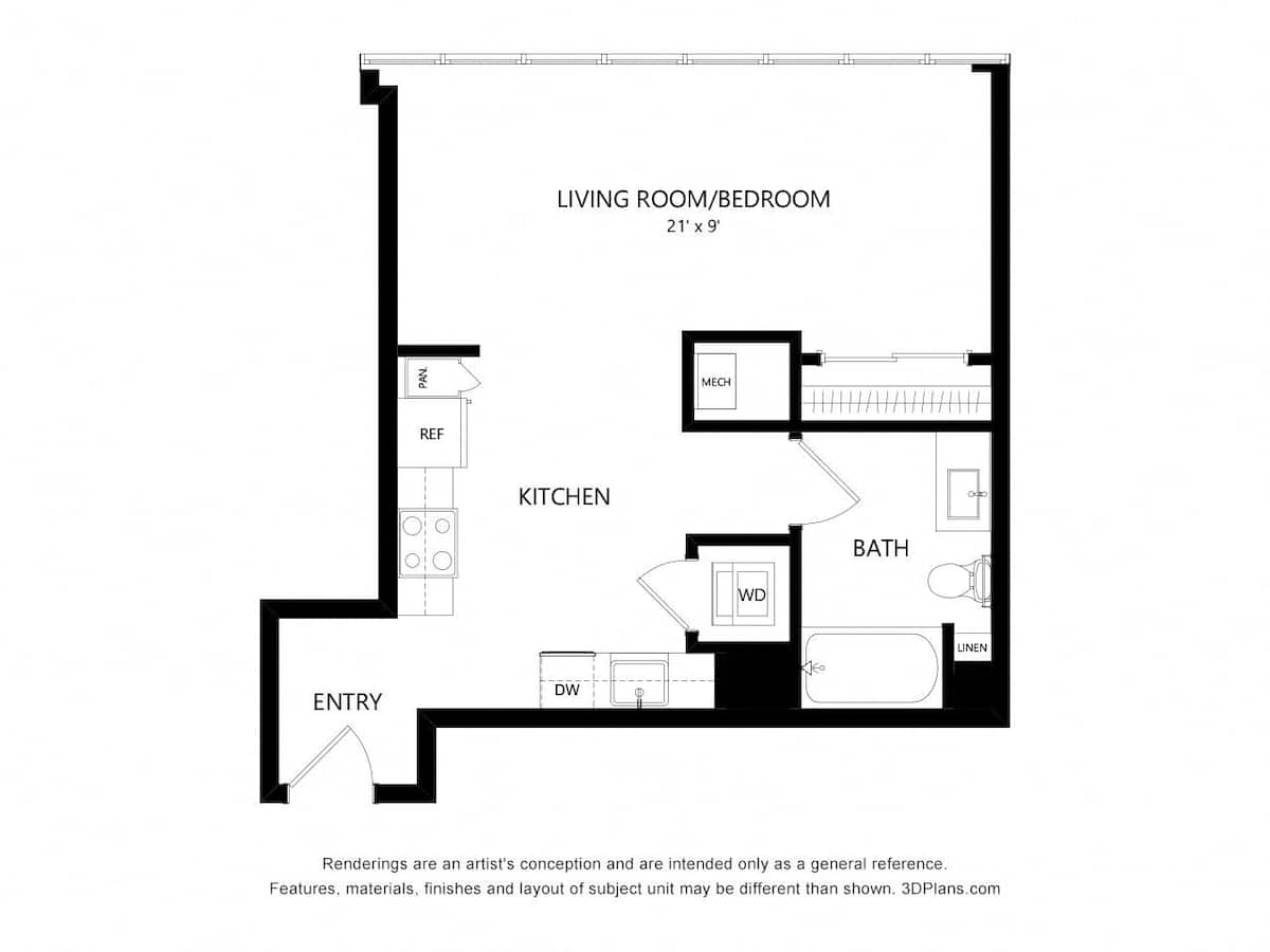Floorplan diagram for TOWER S5, showing Studio