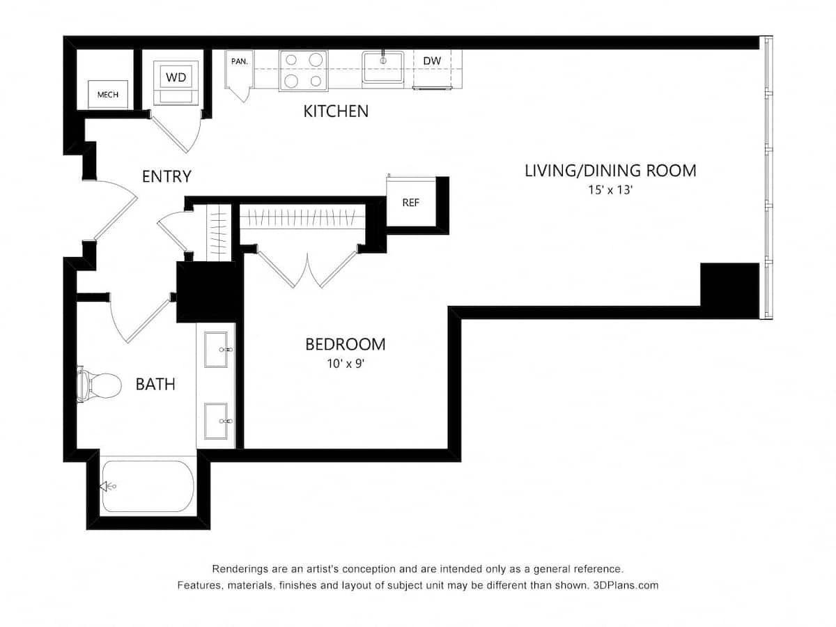 Floorplan diagram for TOWER S8, showing Studio