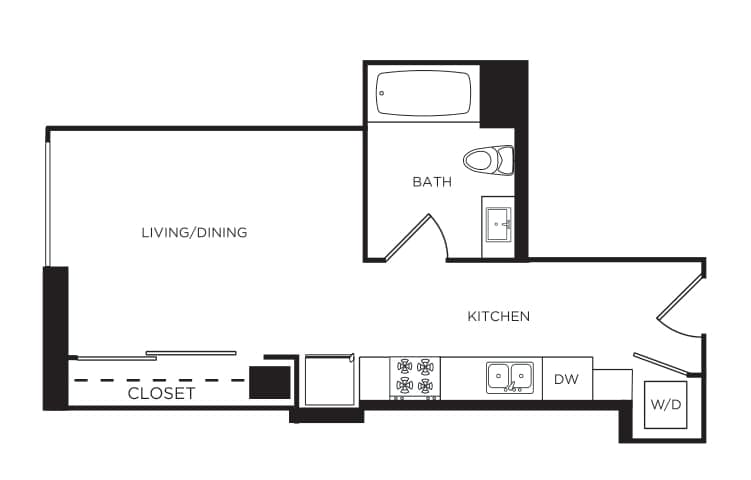 Floorplan diagram for The Turk, showing Studio