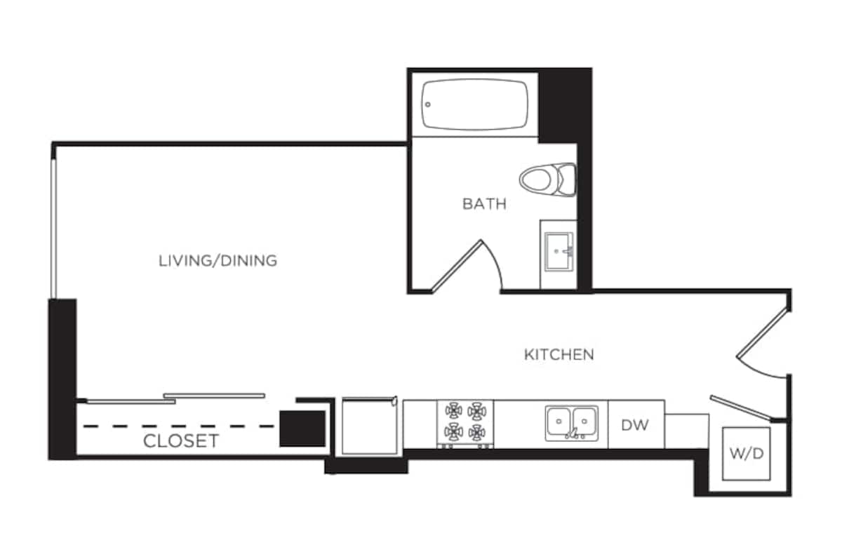 Floorplan diagram for The Turk, showing Studio