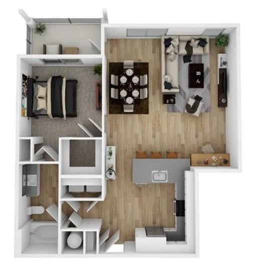 Floorplan diagram for A2, showing 1 bedroom