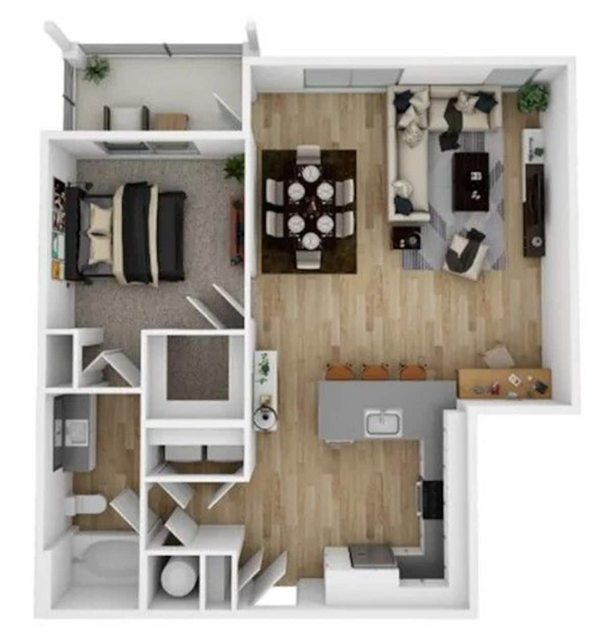 Floorplan diagram for A2, showing 1 bedroom