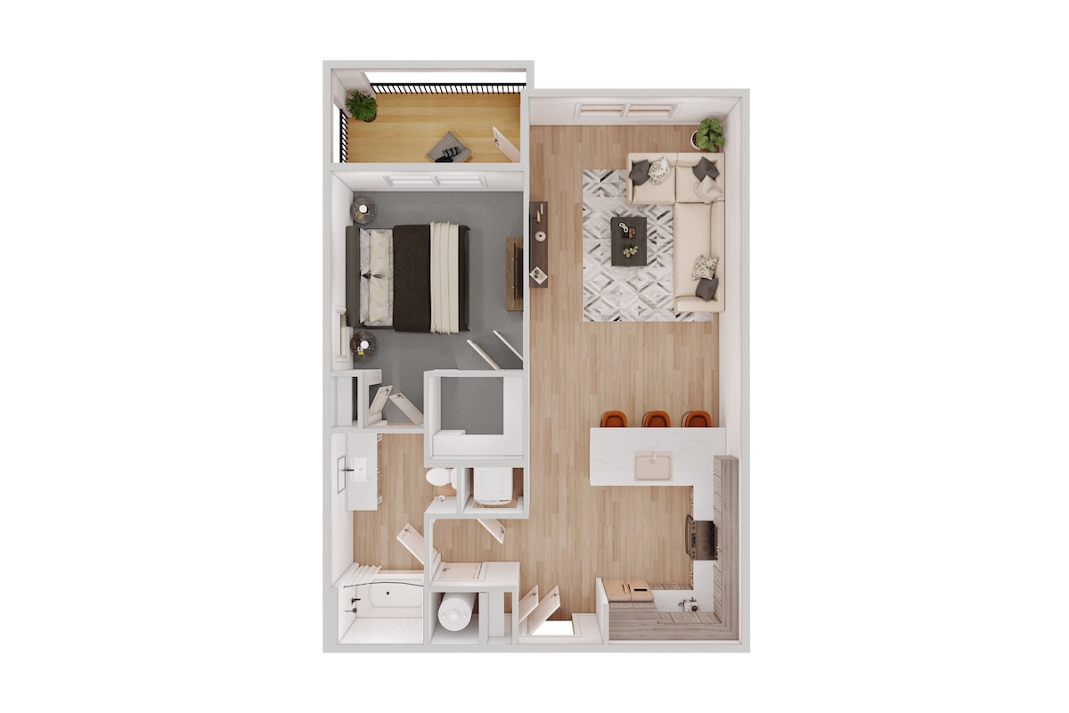 Floorplan diagram for A1, showing 1 bedroom