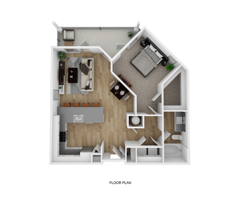Floorplan diagram for A3-A, showing 1 bedroom