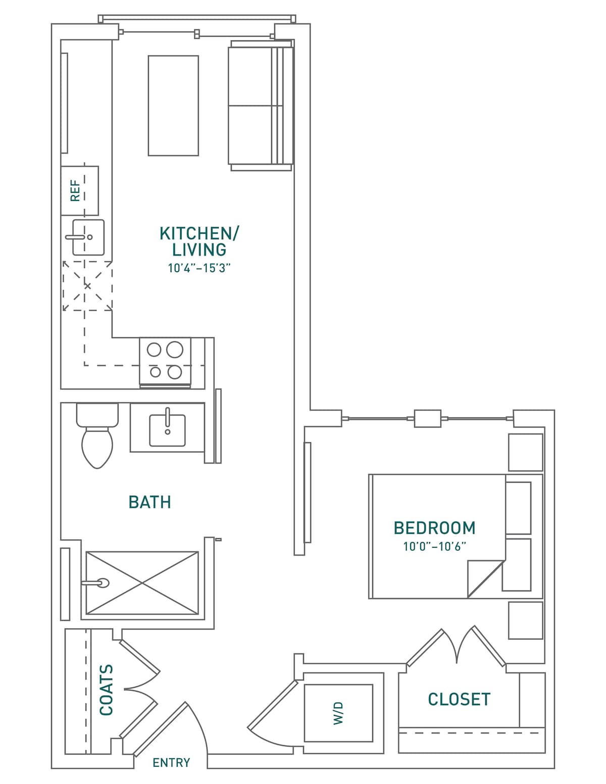 Floorplan diagram for S5, showing Studio