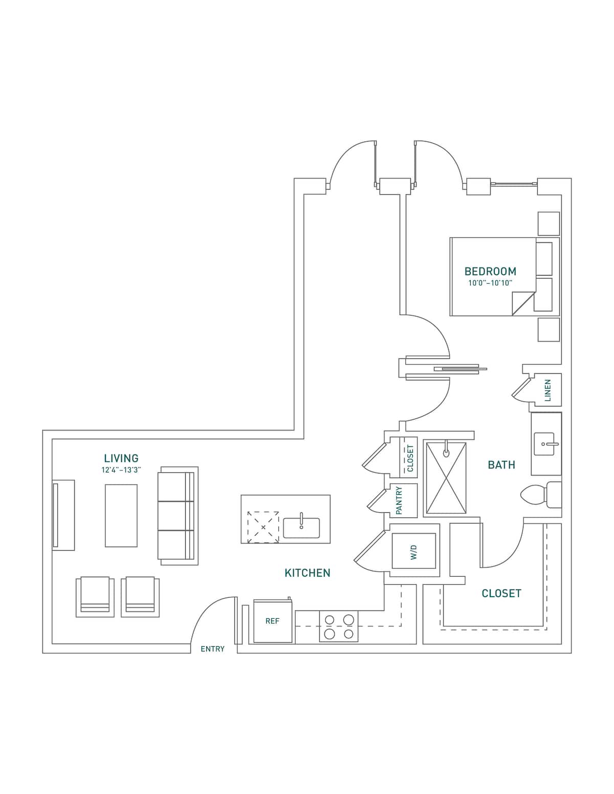 Floorplan diagram for S6-1, showing Studio
