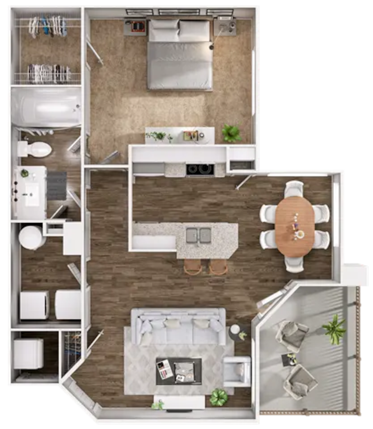 Floorplan diagram for A1, showing 1 bedroom