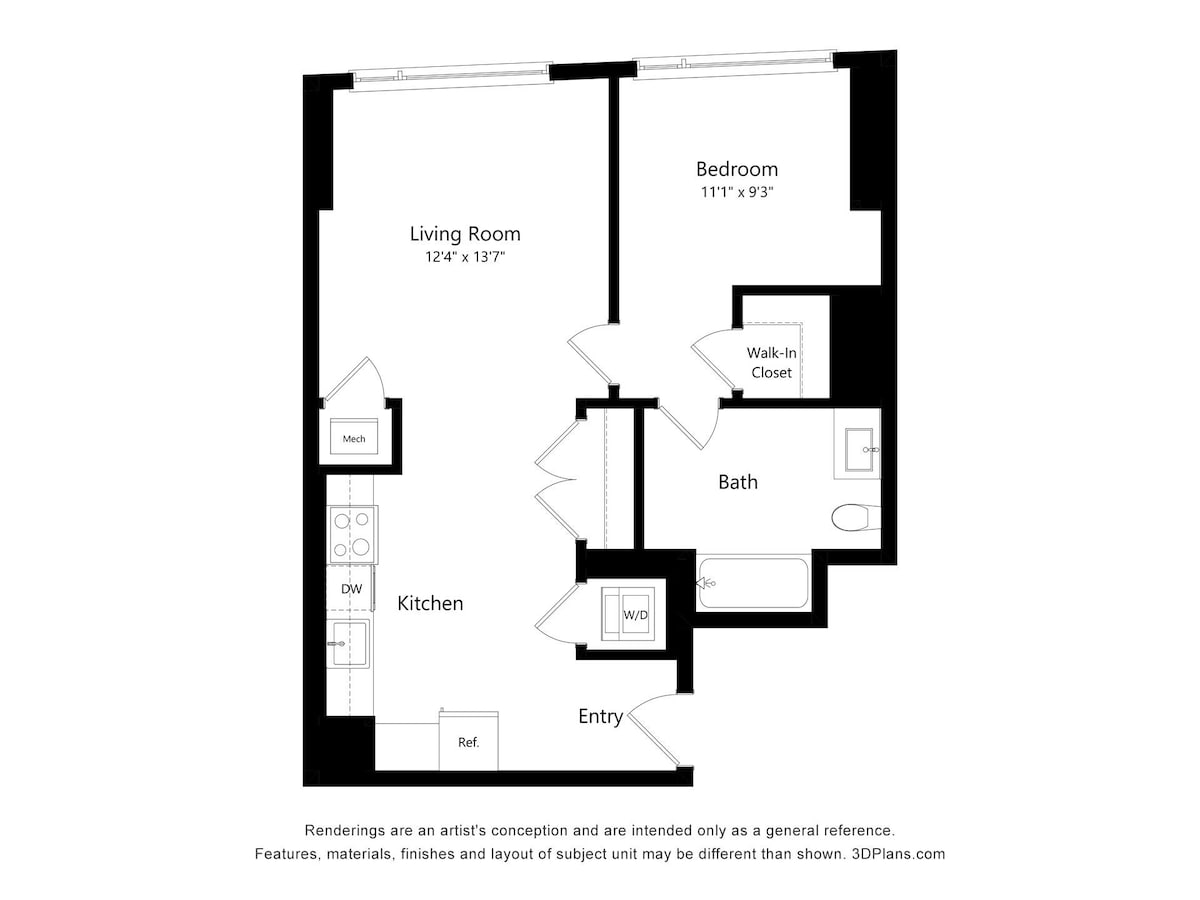 Plano de Verde A14, que muestra 1 habitación