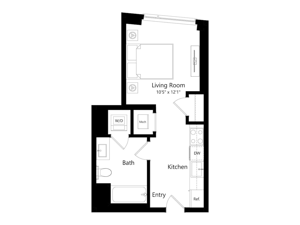 Floorplan diagram for Verde S01, showing Studio