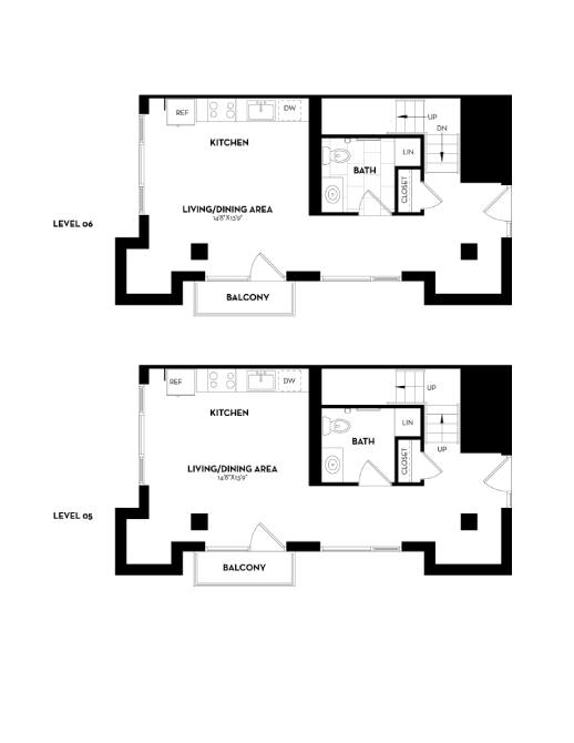 Floorplan diagram for G02, showing 1 bedroom