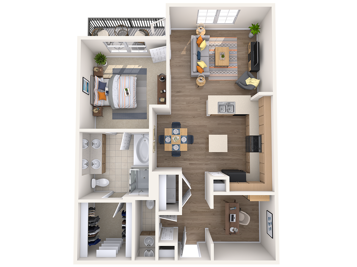 Floorplan diagram for A6, showing 1 bedroom
