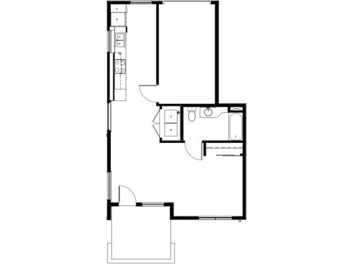Floorplan diagram for S1 + Garage, showing Studio