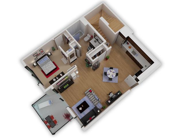 Plano de A5 + Garage, que muestra 1 habitación