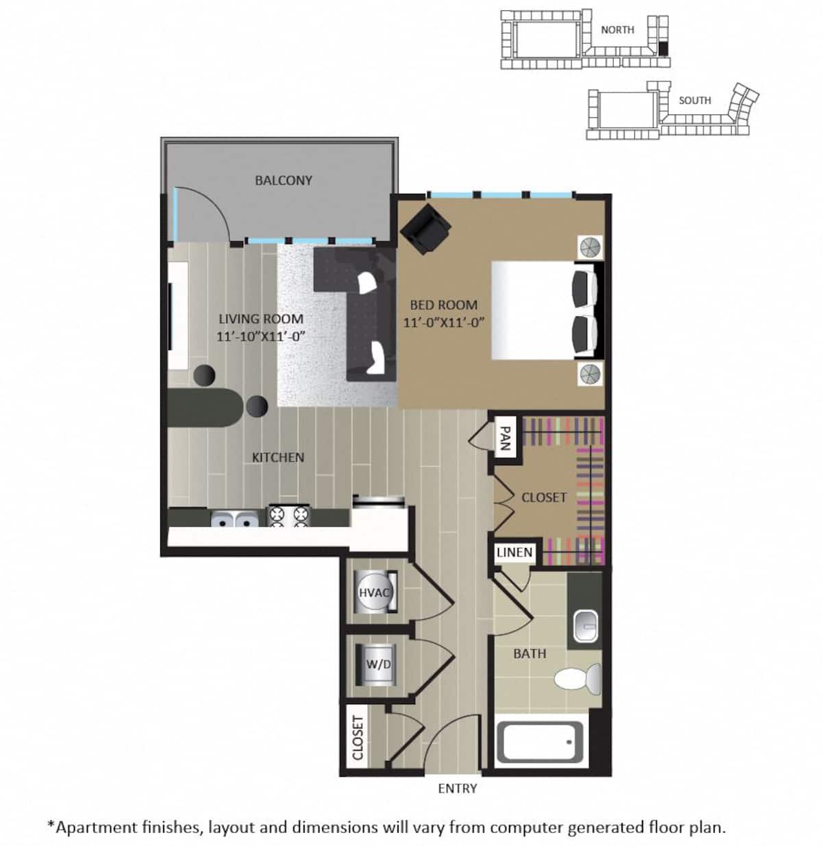 Floorplan diagram for S3, showing Studio
