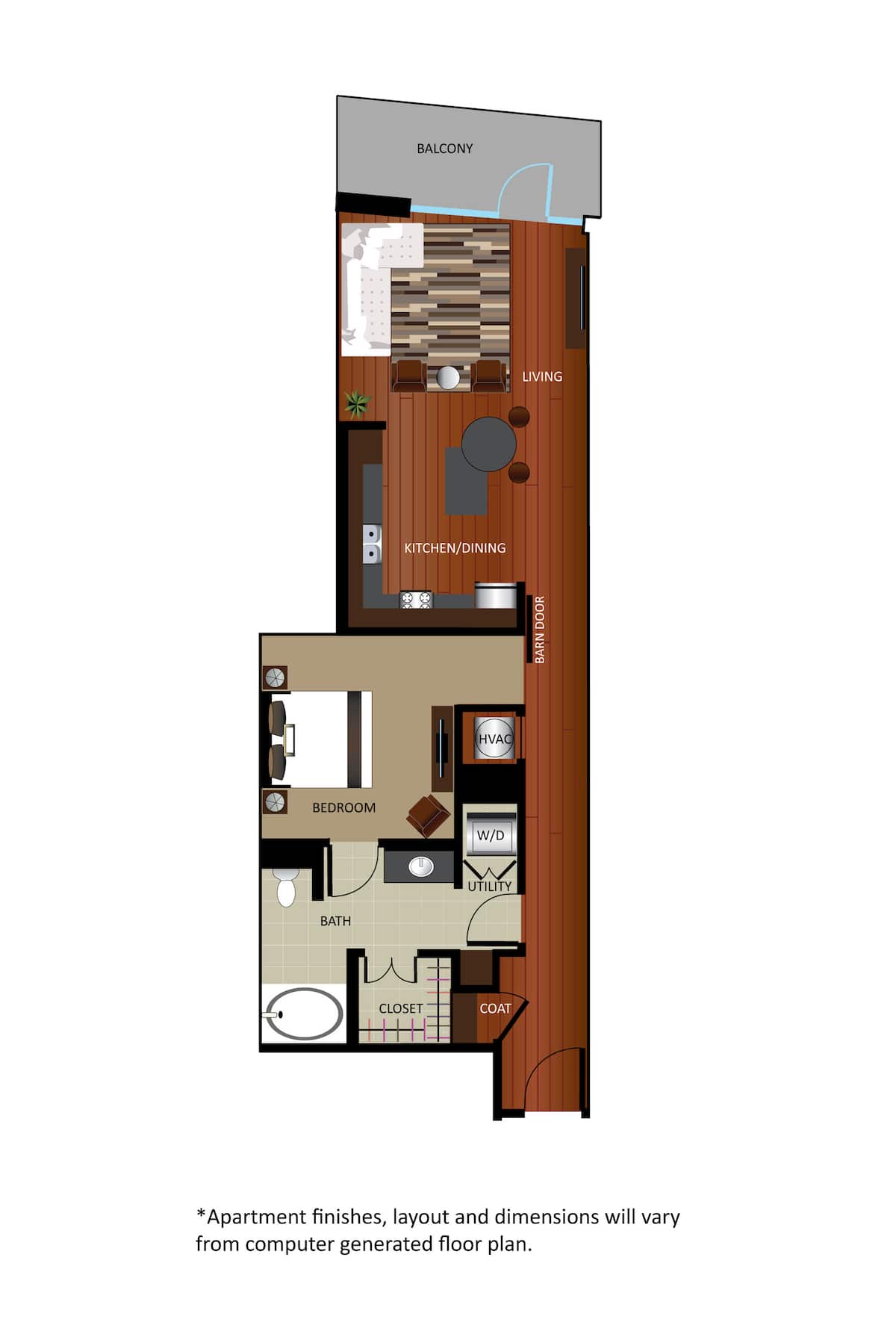 Floorplan diagram for A1 - Renovated, showing 1 bedroom