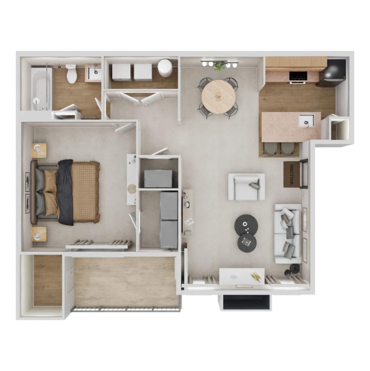 Floorplan diagram for A2 - Renovated, showing 1 bedroom