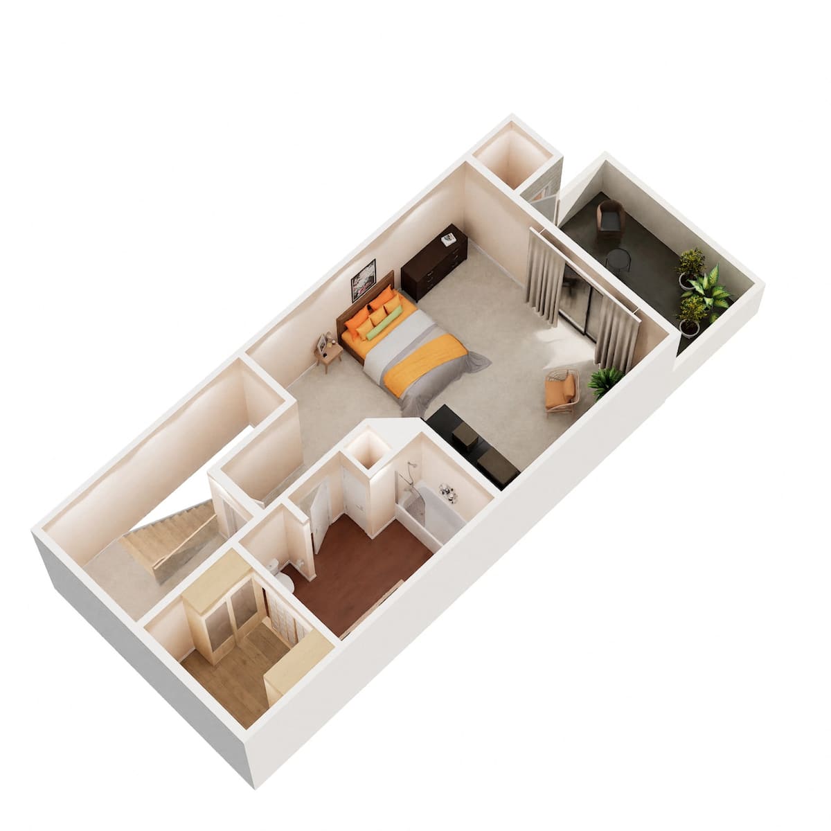 Floorplan diagram for A5, showing 1 bedroom