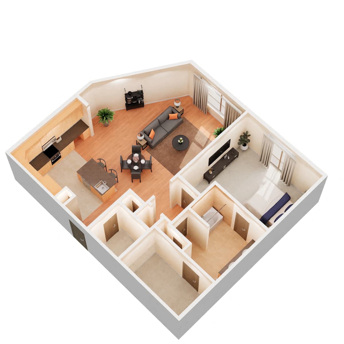 Floorplan diagram for A4, showing 1 bedroom