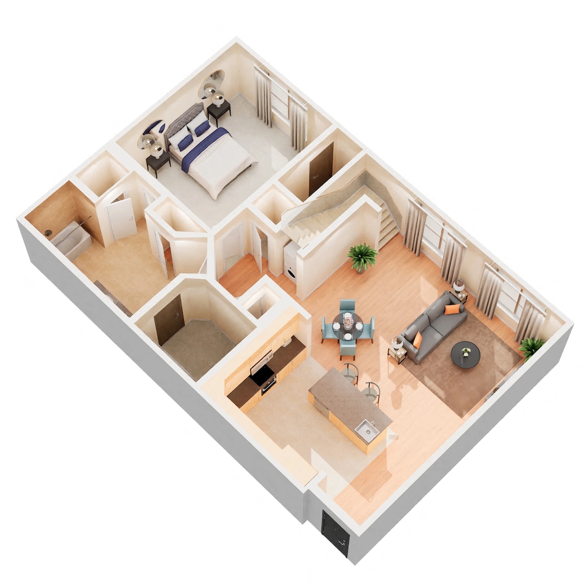 Plano de A5L, que muestra 1 dormitorio