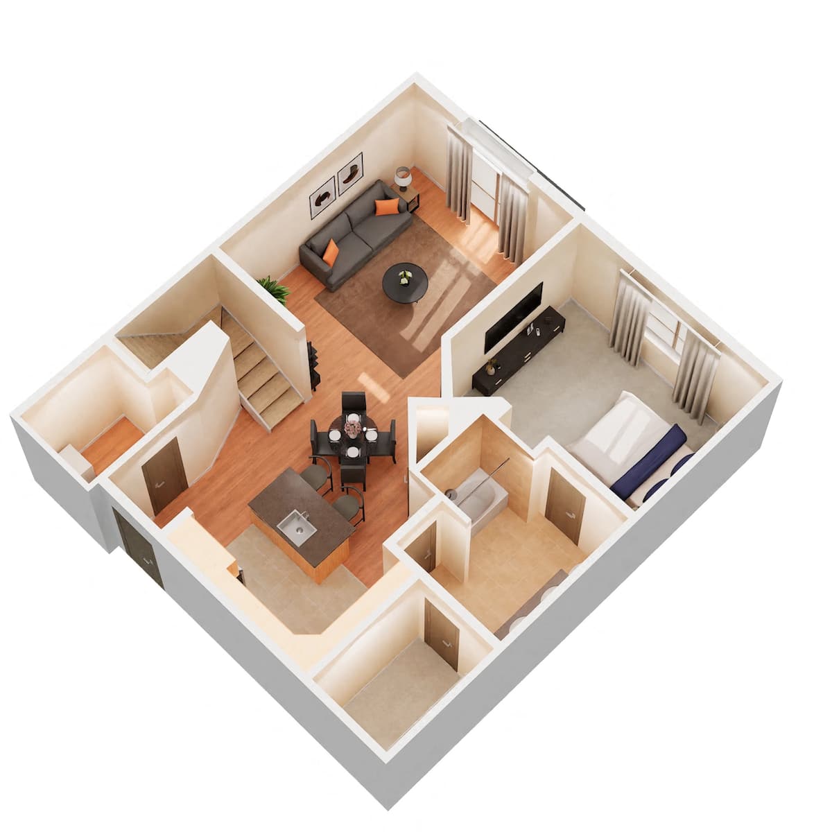 Floorplan diagram for A3L, showing 1 bedroom