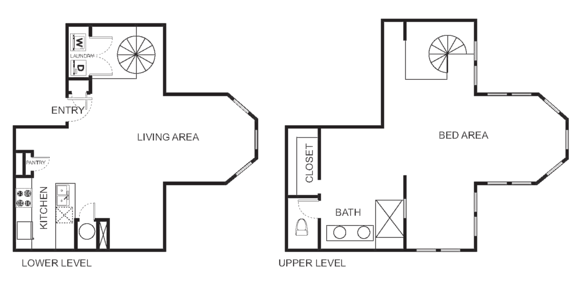 Floorplan diagram for Indi 3-A Studio Loft, showing Studio