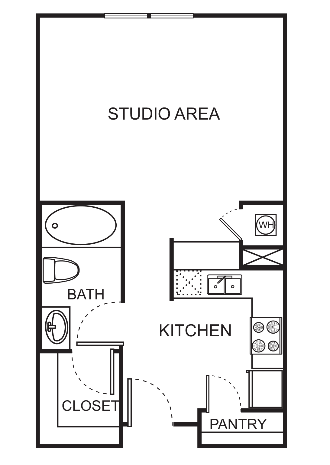 Floorplan diagram for S Studio, showing Studio