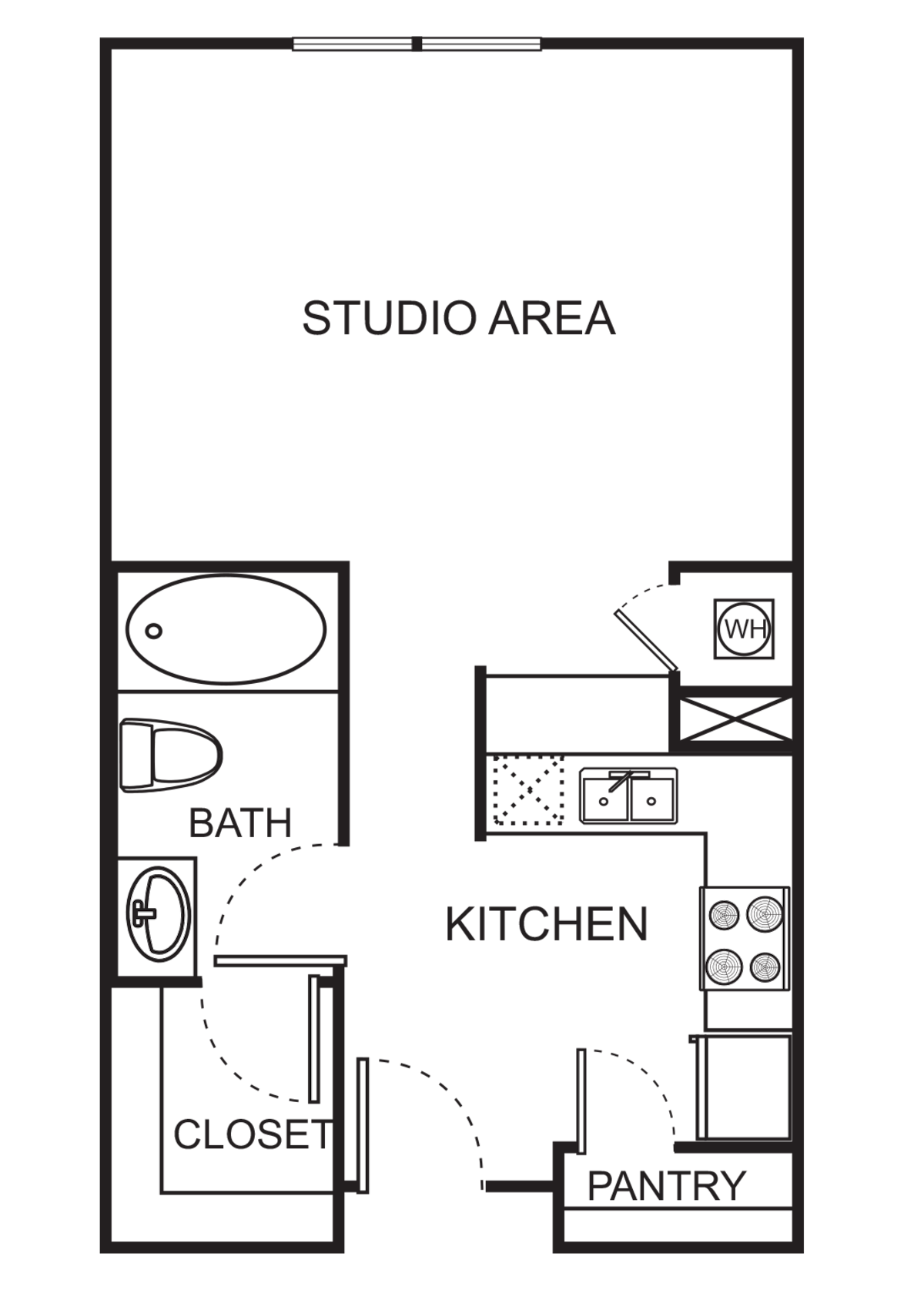 Floorplan diagram for S Studio, showing Studio