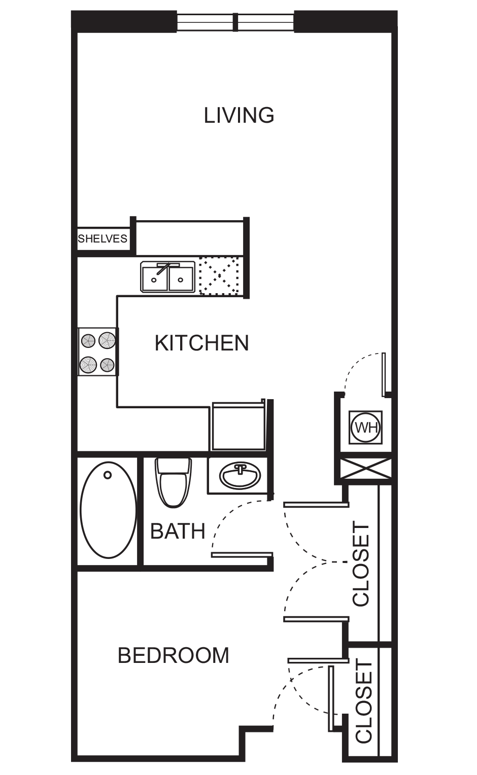 Floorplan diagram for S6 Studio, showing Studio
