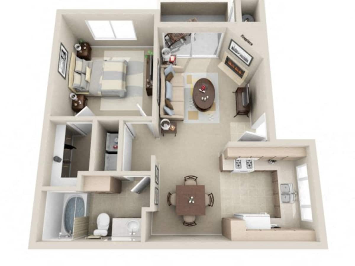 Floorplan diagram for A2, showing 1 bedroom