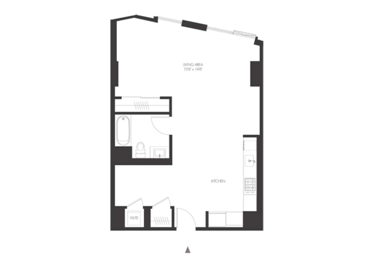 Floorplan diagram for SX, showing Studio