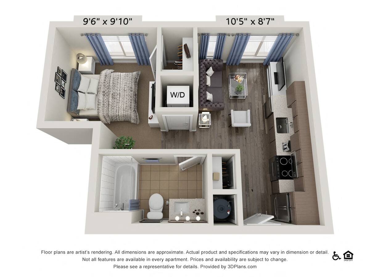 Floorplan diagram for Bronc, showing Studio