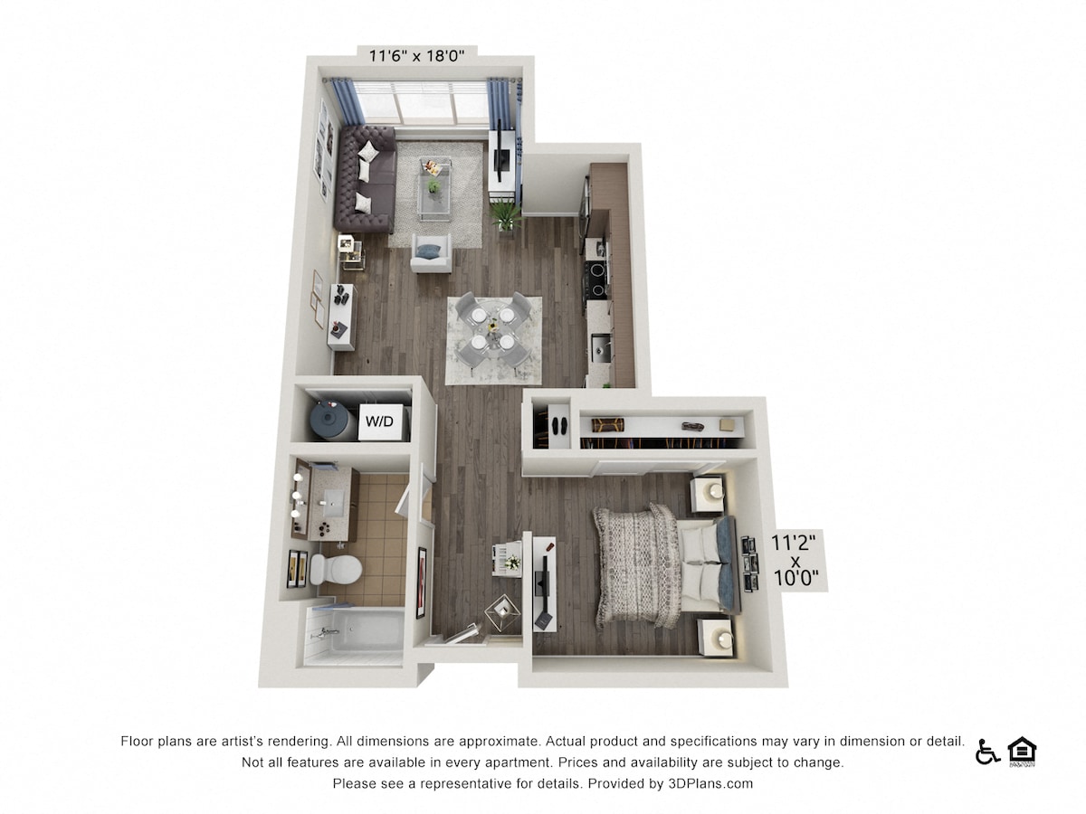 Floorplan diagram for Rendezvous, showing Studio
