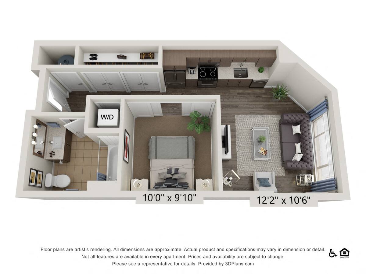 Floorplan diagram for West Snowbird, showing Studio