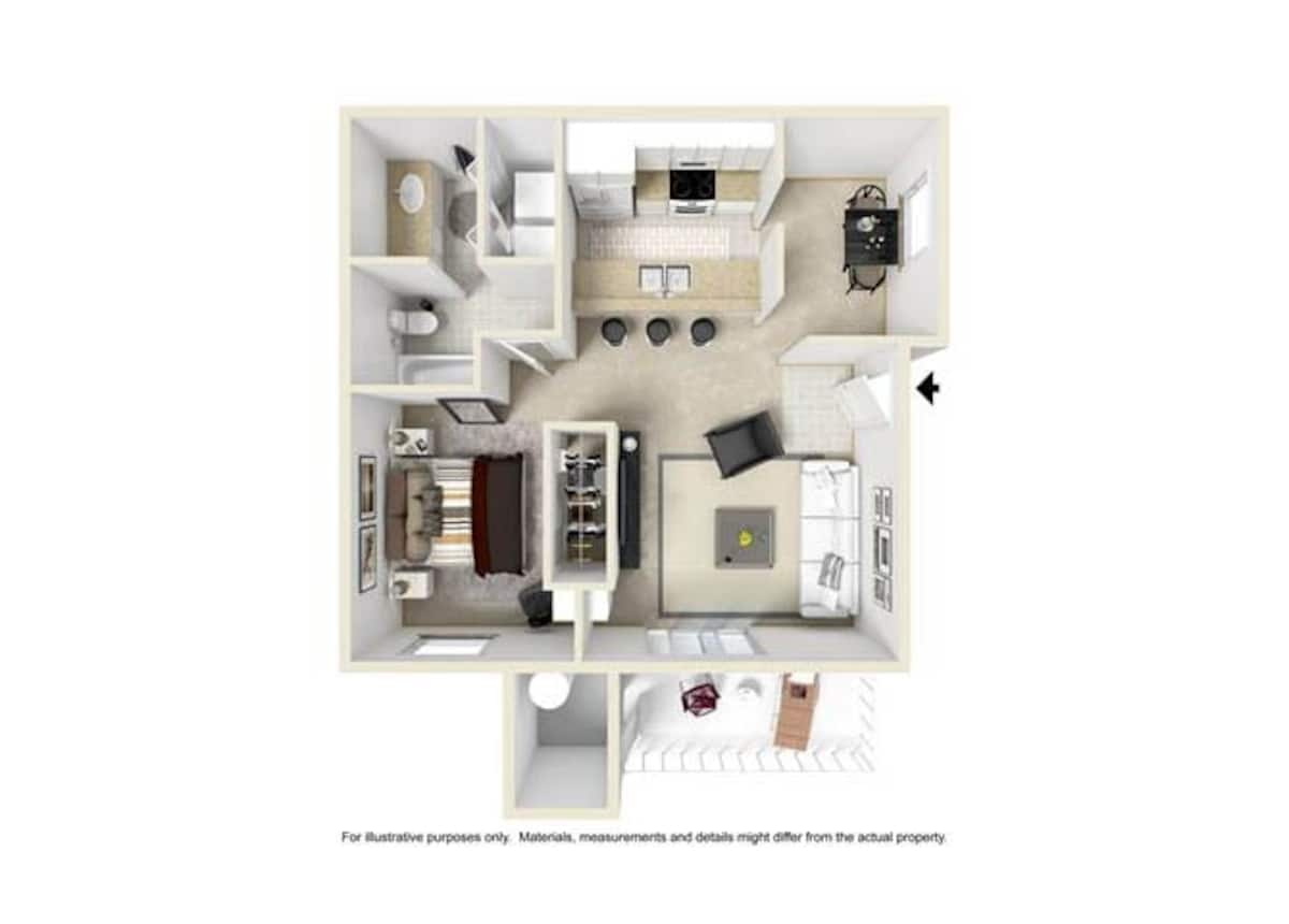 Floorplan diagram for S1, showing Studio