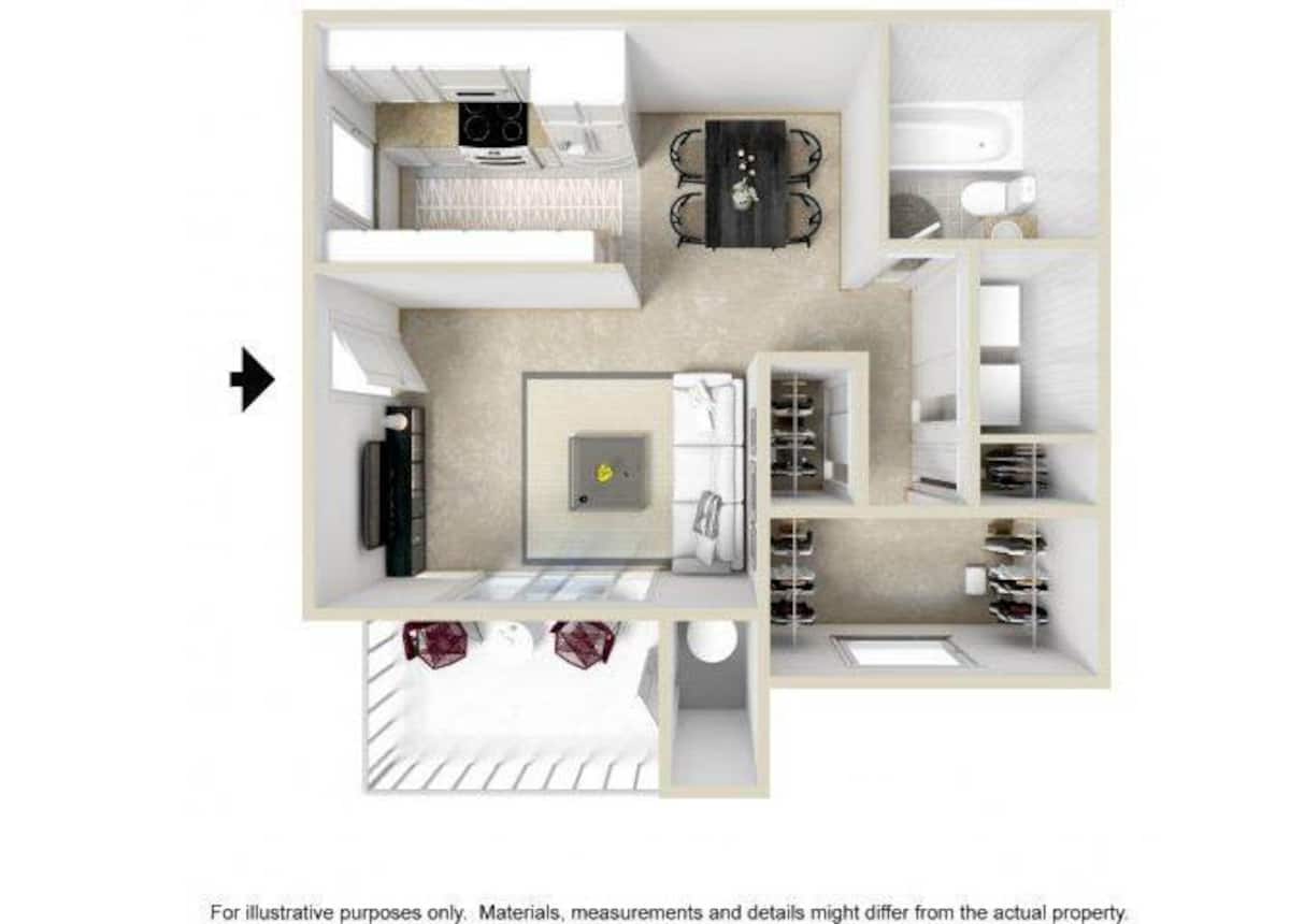 Floorplan diagram for S1, showing Studio