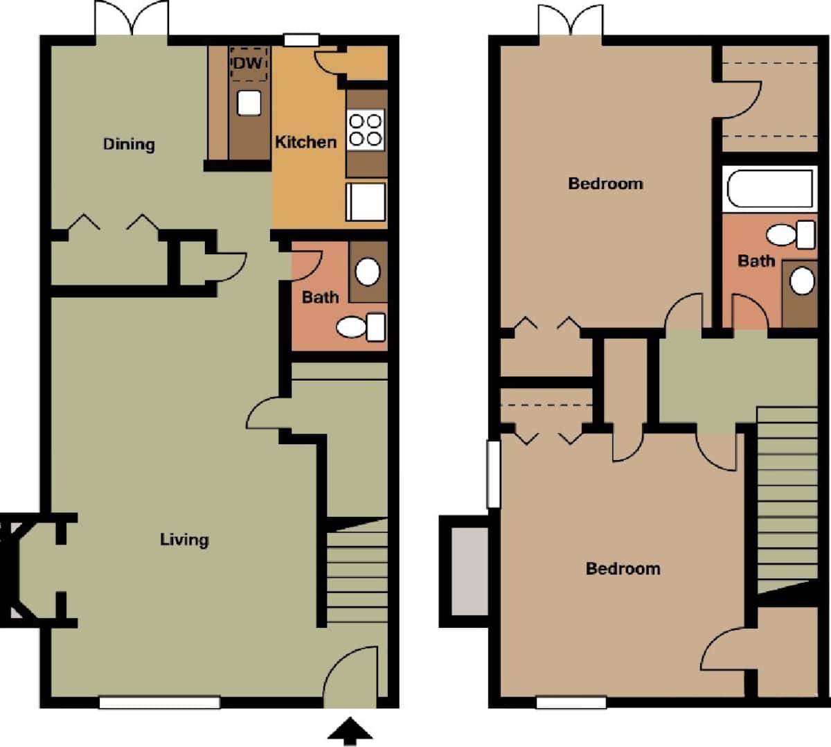 Floorplan diagram for B4, showing 2 bedroom