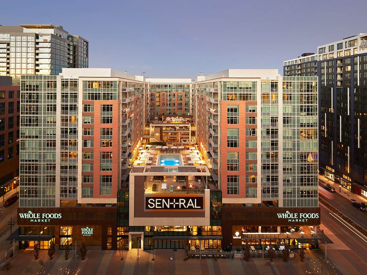 Exterior of Sentral Union Station, an Airbnb-friendly apartment in Denver, CO