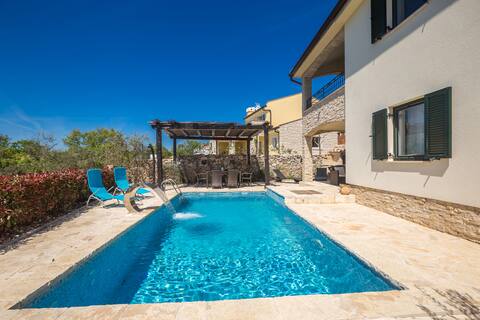 Holiday house Brzac with a sea view