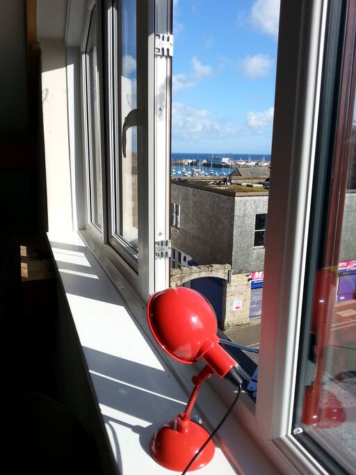 Sea glimpse from the gable lounge window