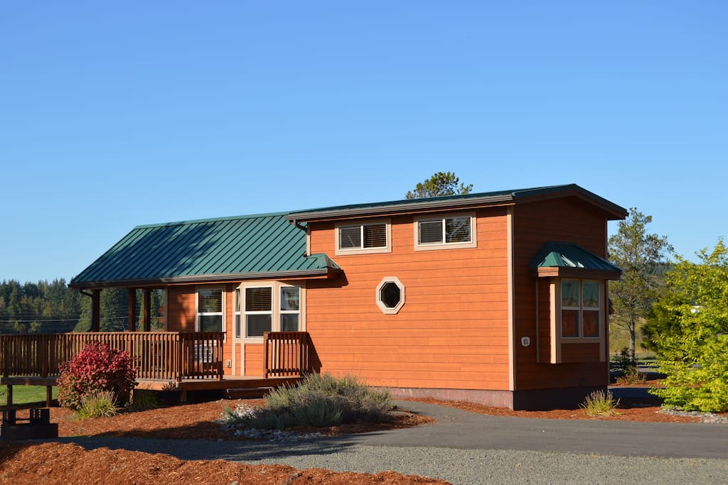 A high-class camping cabin.