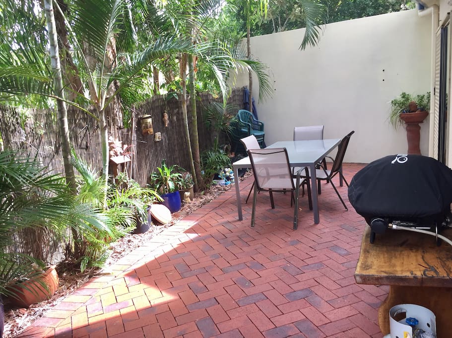 relaxing private pergola with BBQ