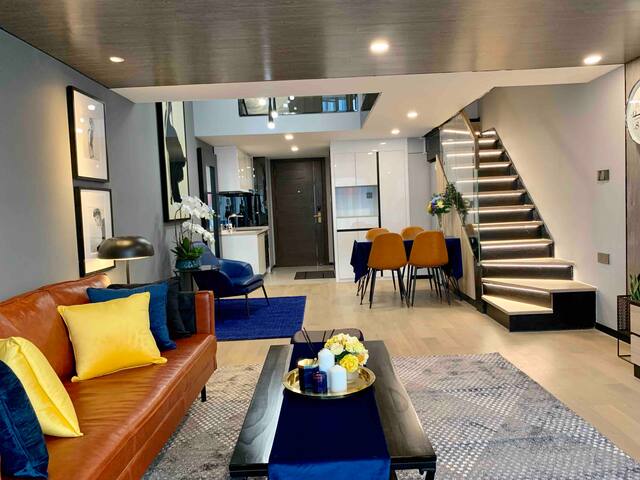 (Breakfast at Tiffany’s）阅见·生活美学2房复式Loft城景套房深圳北站D出口