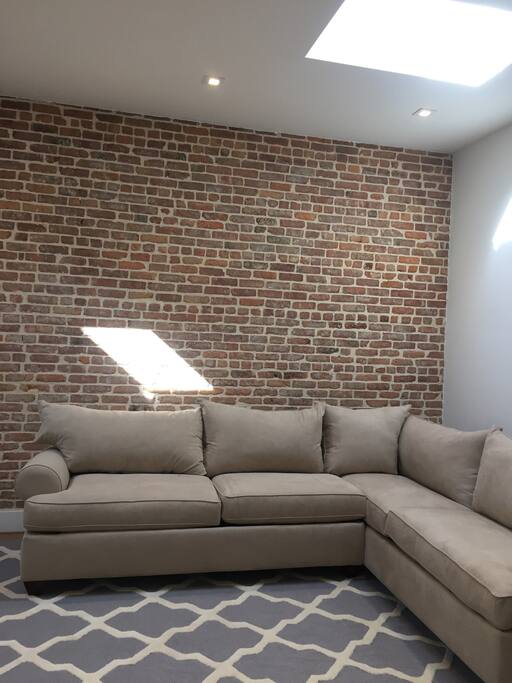 Cozy sofa with sky light
