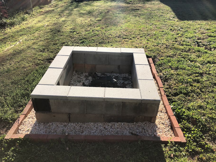Fire pit in backyard, feel free to use it!