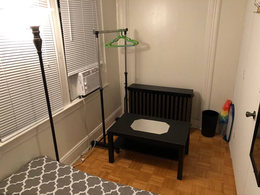 Inside the room,it’s small but has everything you need