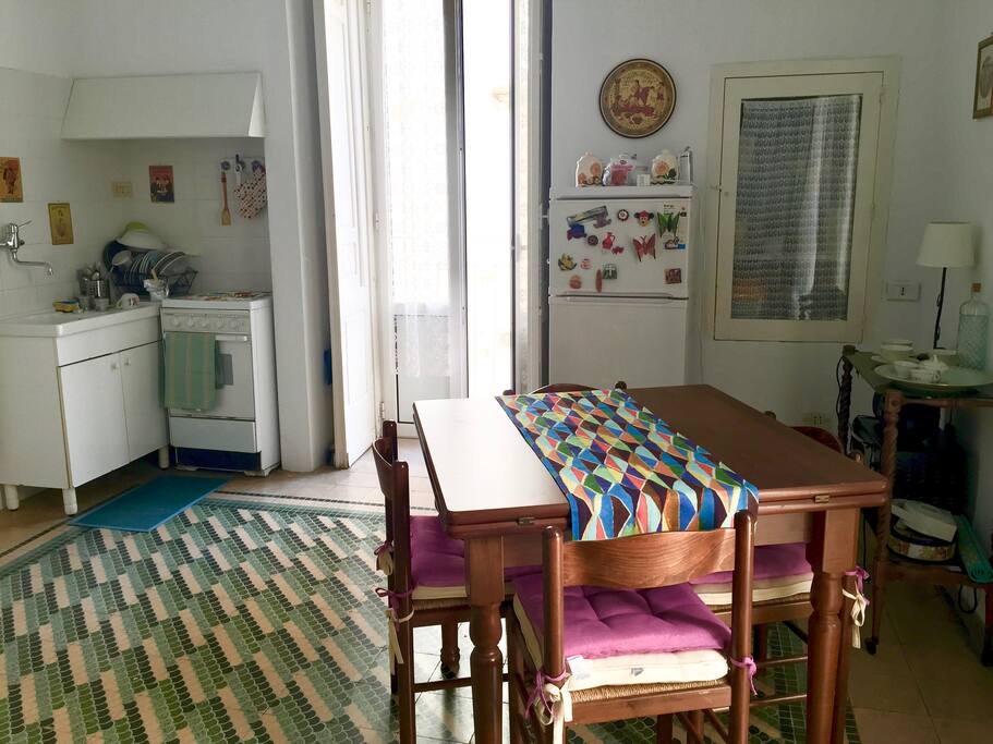 Living room with kitchen area