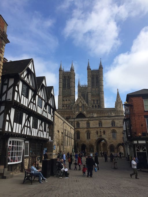 Lincoln cathedral from castle square