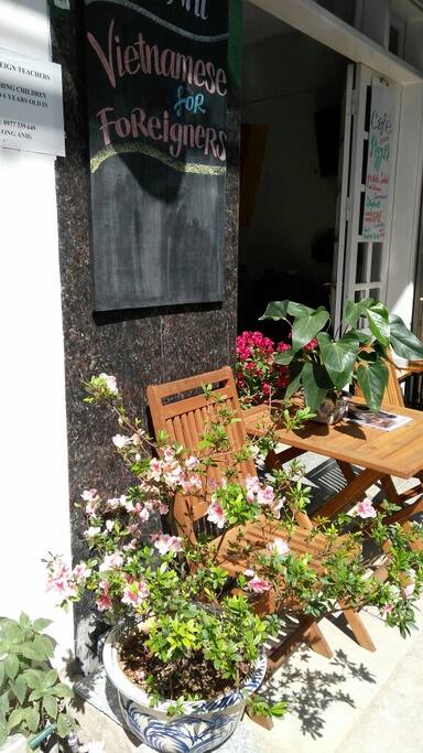 The outside terrace