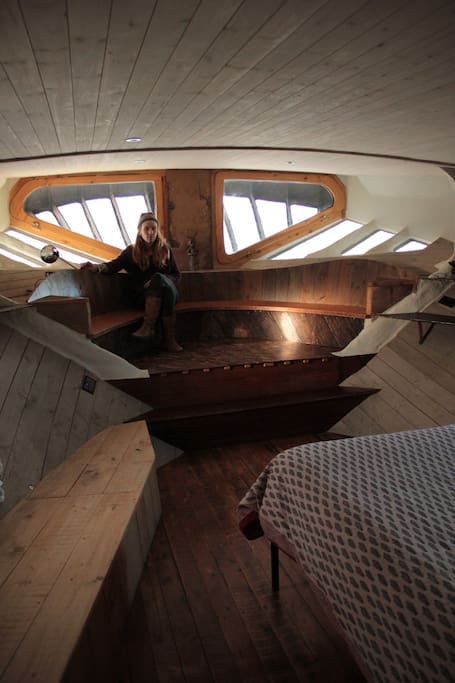 Seating area in bedroom overlooking the estuary.
