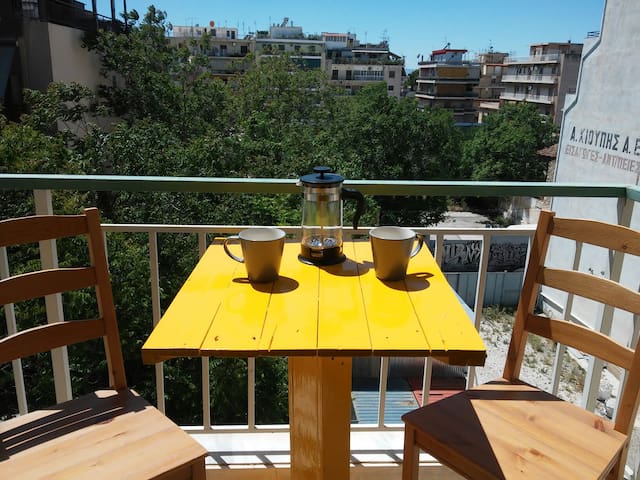 Sweet studio, Athens center Rooftop view acropolis